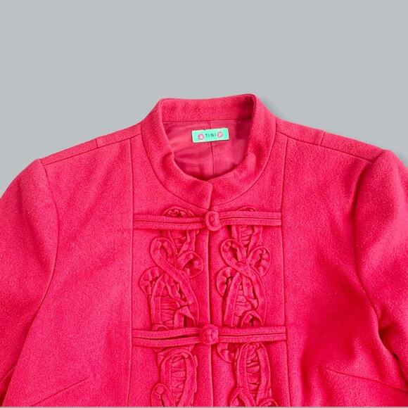 Tibi Ornate Vintage Wool Blazer Jacket Button Snaps Military Style M {See Note} - Picture 4 of 16